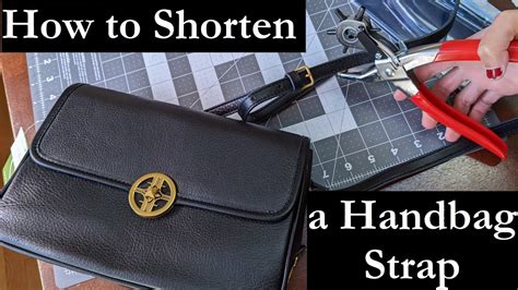 how to shorten leather bag strap|how to shorten a handbag strap.